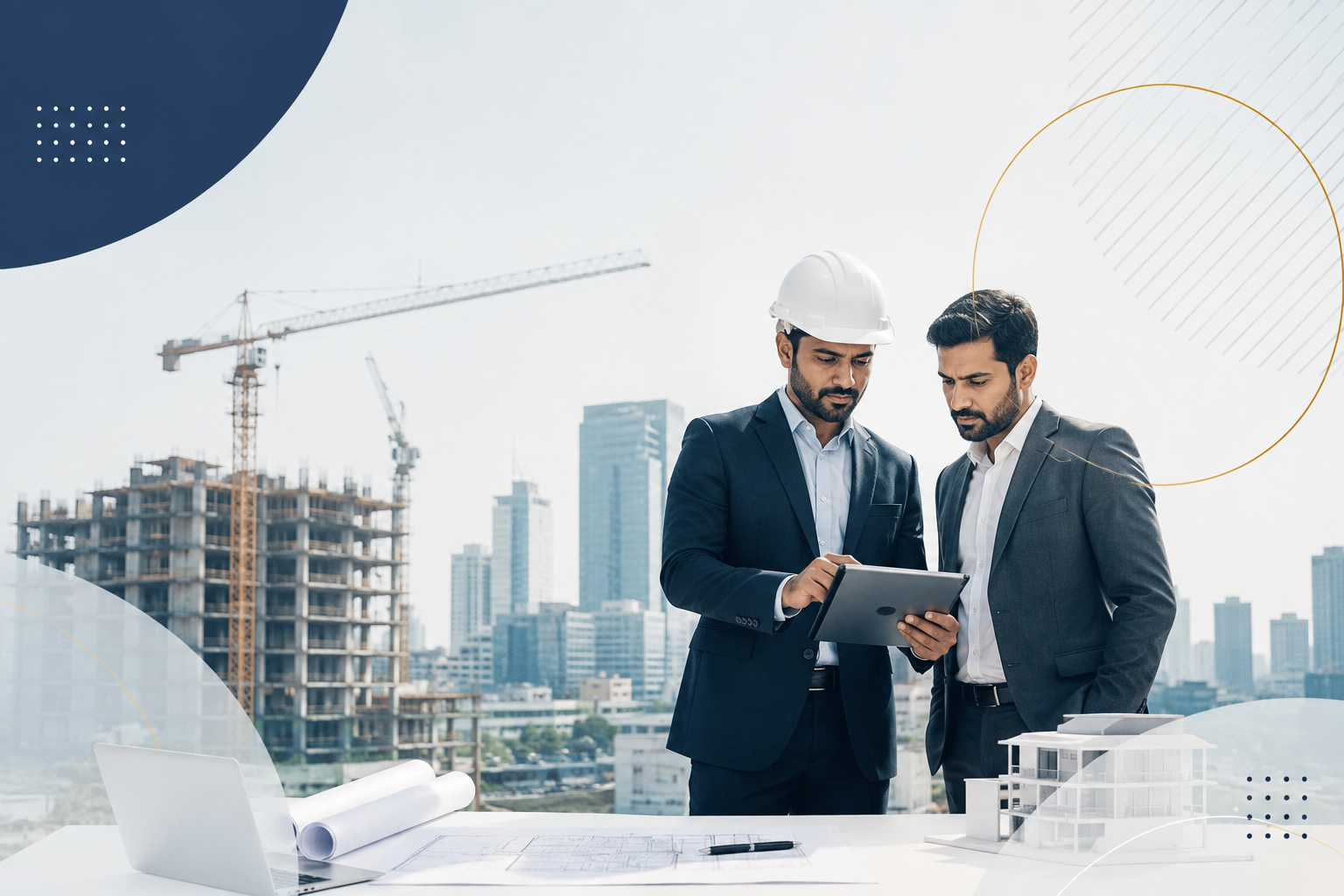 Advisors reviewing a development project